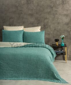 Müslin Yatak Örtüsü Turkuaz