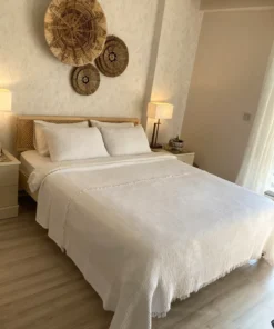 Müslin Yatak örtüsü beyaz