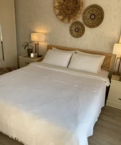 Müslin Yatak örtüsü beyaz