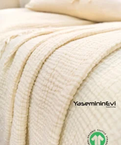 müslin yatak örtüsü ivory