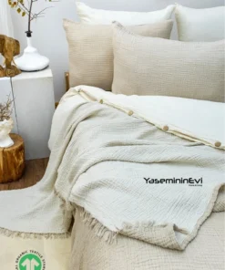 müslin yatak örtüsü vizon