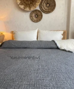 Müslin Yorgan Antrasit Gri