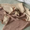 Müslin Bebek Örtüsü Açık Kahverengi ekru
