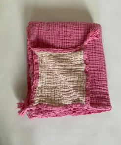 Müslin Bebek Örtüsü Fuşya