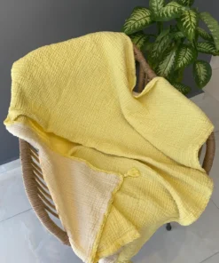 Müslin bebek örtüsü sarı