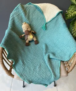 Alternative view of Müslin/Turkuaz Renk/ Bebek Örtüsü/ Pike