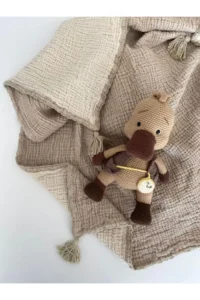 Müslin Bebek Örtüsü Vizon