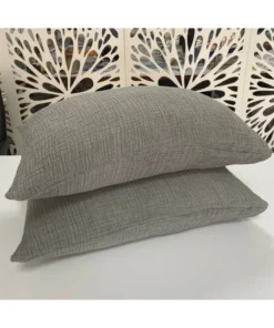 Müslin yastık Kılıfı Antrasit Gri