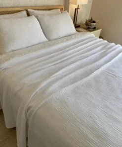 Müslin yastık kılıfı beyaz