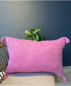 müslin kırlent fuşya