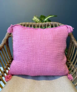 müslin kırlent fuşya