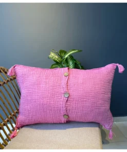 müslin kırlent fuşya