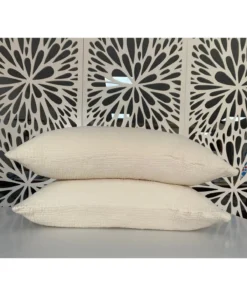Müslin yastık kılıfı ivory