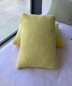 Müslin yastık Kılıfı sarı