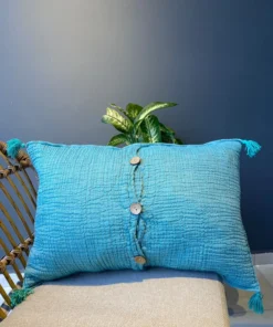 müslin kırlent Turkuaz