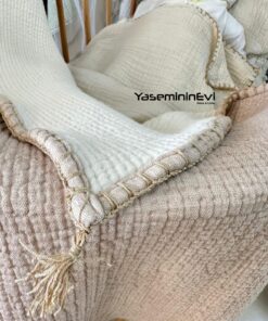 Müslin/ Bej Renk/ Bebek Yorganı/Yatak Örtüsü