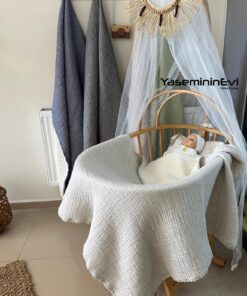 Müslin Taş Rengi Bebek Yorganı