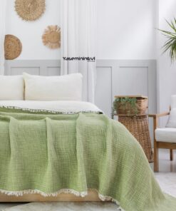 Alternative view of Müslin Yorgan Fıstık Yeşili