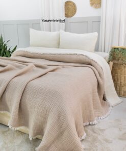 Müslin Yorgan Bej Vizon Renk