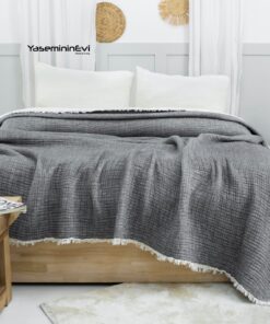 Müslin Yorgan Antrasit Gri