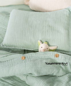 Alternative view of Su Yeşili Müslin Bebek Nevresim Takımı