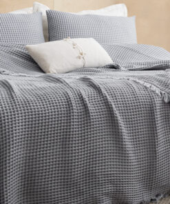 Alternative view of WAFFLE/ GRİ/ KİNG SİZE/ YATAK ÖRTÜSÜ(260X240)