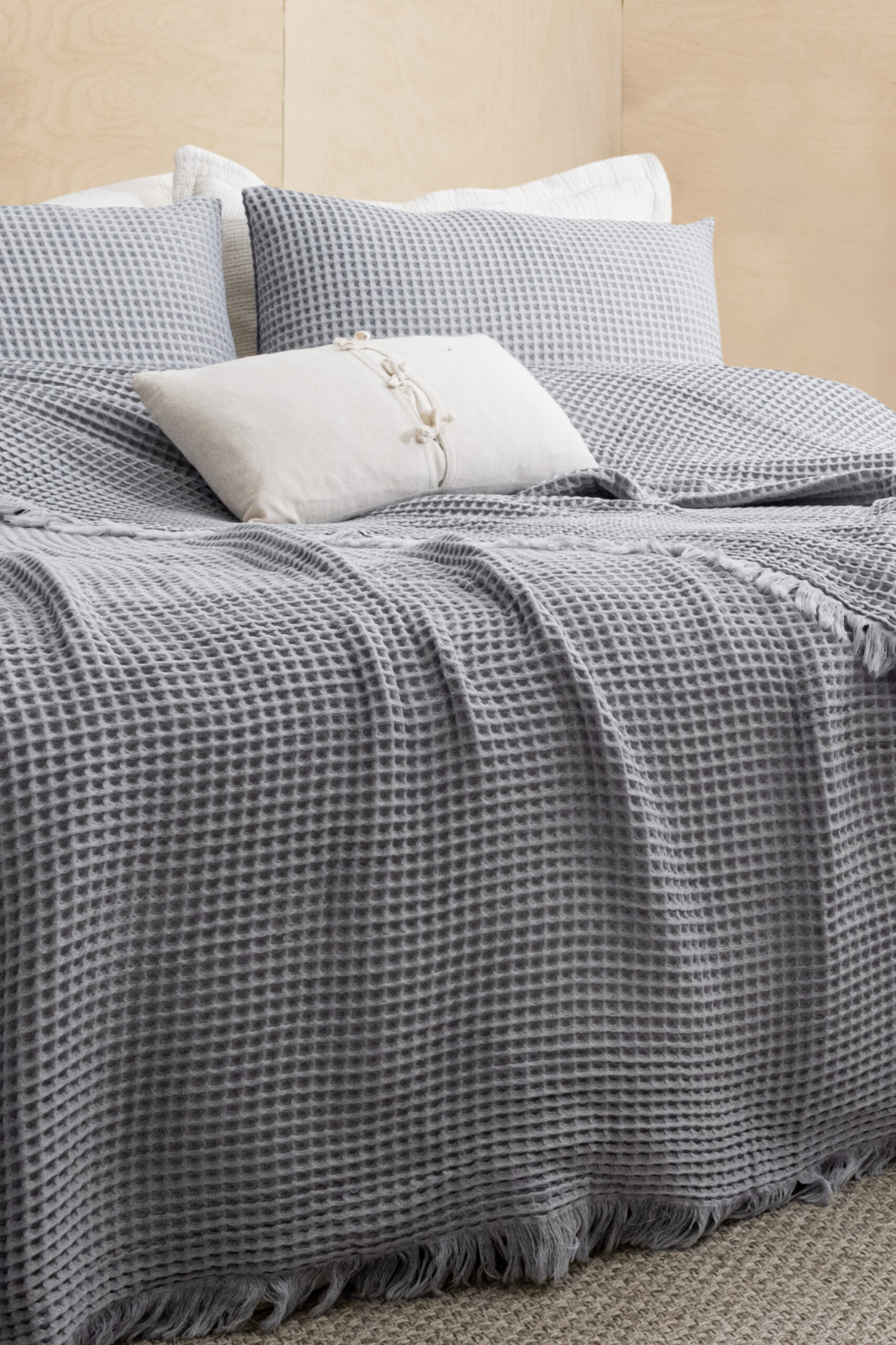 WAFFLE/ GRİ/ KİNG SİZE/ YATAK ÖRTÜSÜ(260X240) - Görsel 2