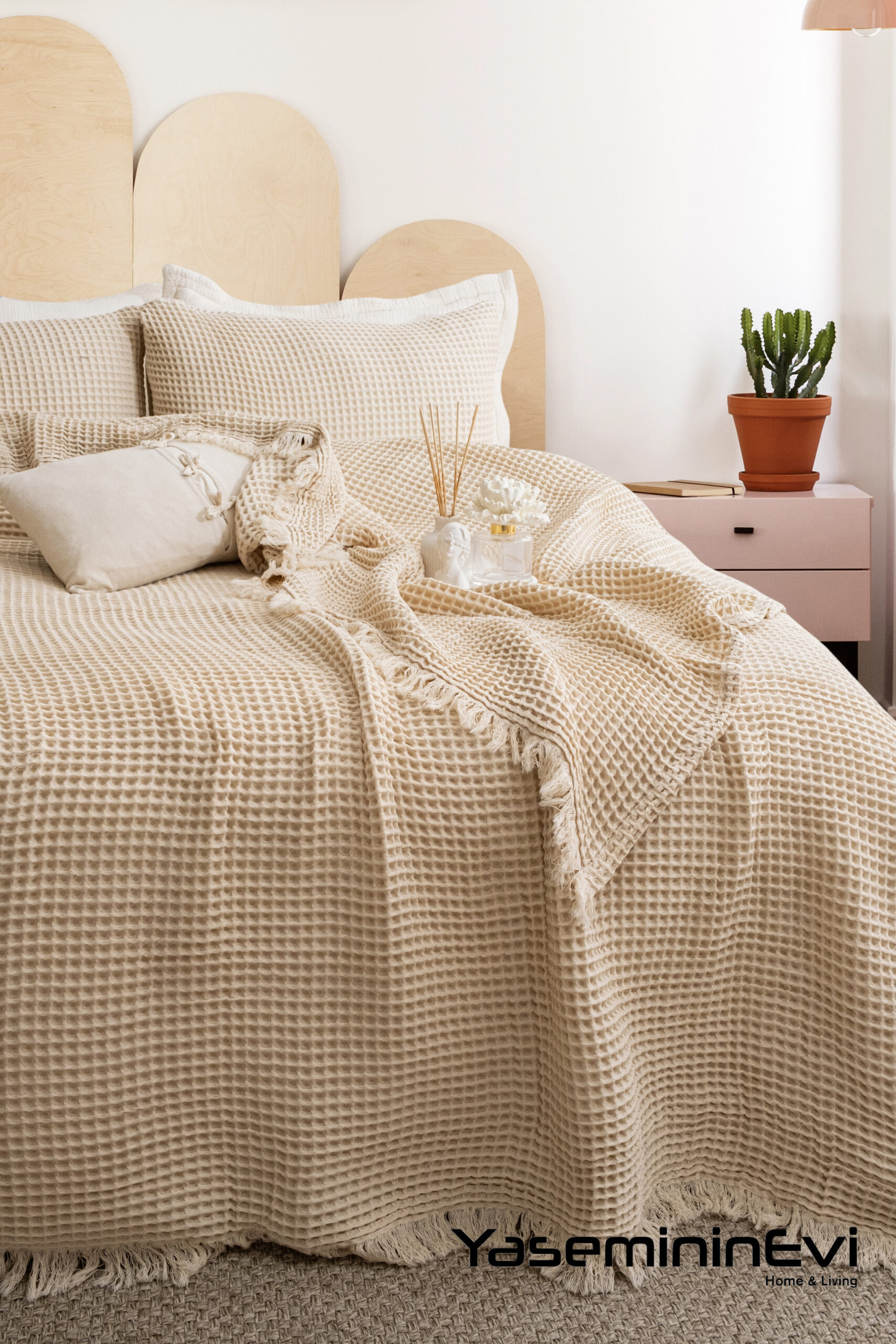 WAFFLE/ BEJ/ TEK KİŞİLİK/ YATAK ÖRTÜSÜ(160X230) - Görsel 6