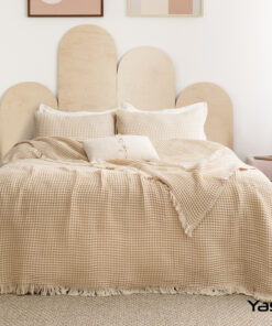 WAFFLE/ BEJ/ TEK KİŞİLİK/ YATAK ÖRTÜSÜ(160X230)