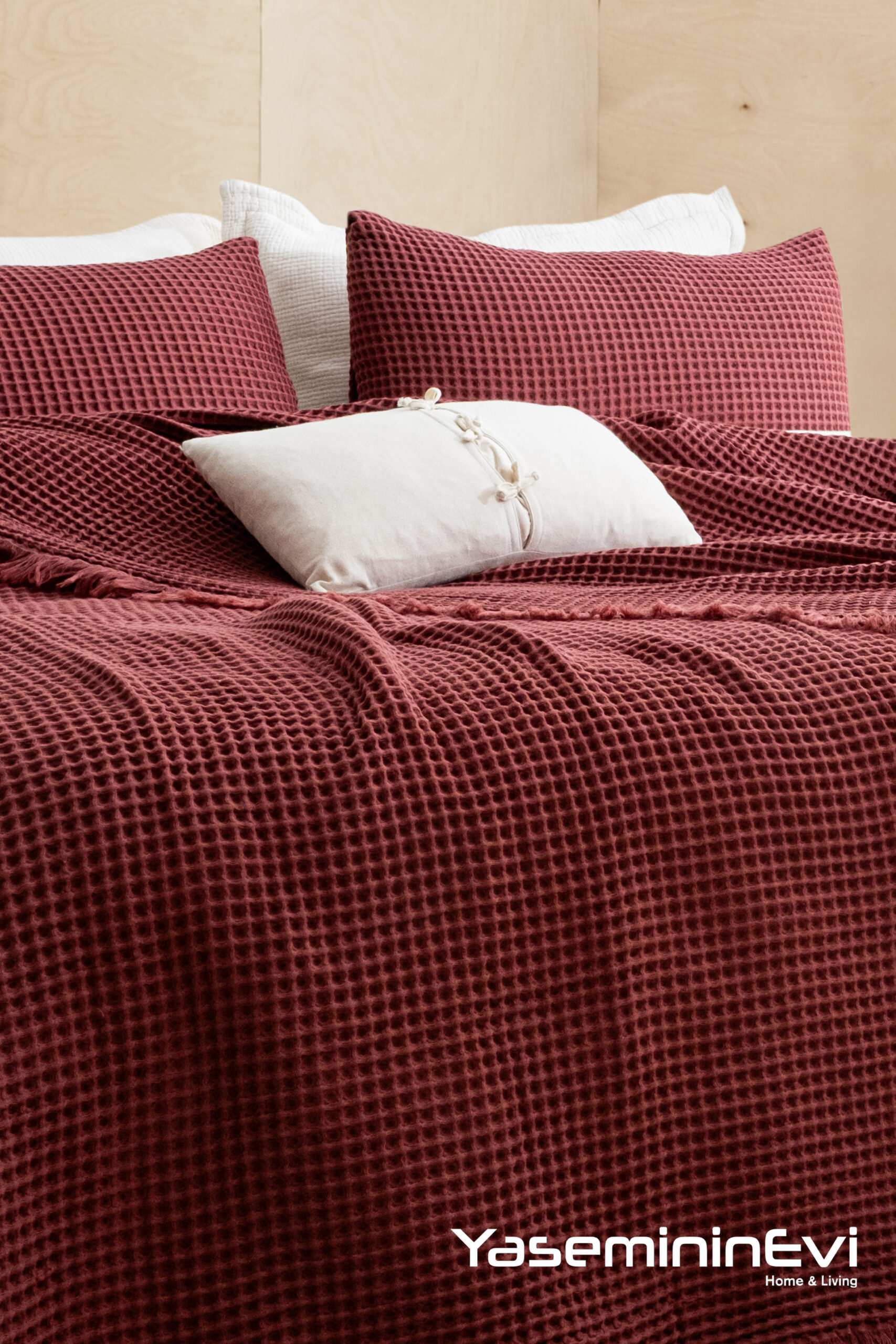 WAFFLE/ BORDO/ KİNG SİZE/ YATAK ÖRTÜSÜ(260X240) - Görsel 6