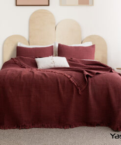 WAFFLE/ BORDO/ TEK KİŞİLİK/ YATAK ÖRTÜSÜ(160X230)