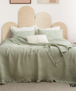 WAFFLE/ YEŞİL/ KİNG SİZE/ YATAK ÖRTÜSÜ(260X240)